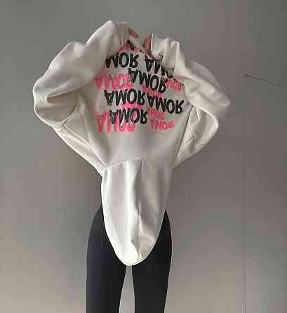 Женская стильная худая трехнитка на флисе Белый, 42/46 Одесса