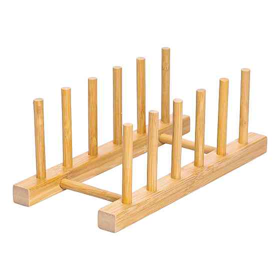 Підставка для тарілок та кришок дерев'яна на кухню 24.5×12×9.5 (см) HB-40-12 Коломия