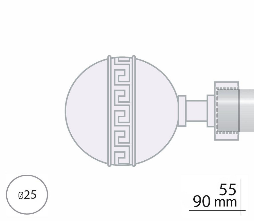 Закінчення для карнизу Orvit ТАВРИКА 25 мм АНТИК Львов - изображение 2