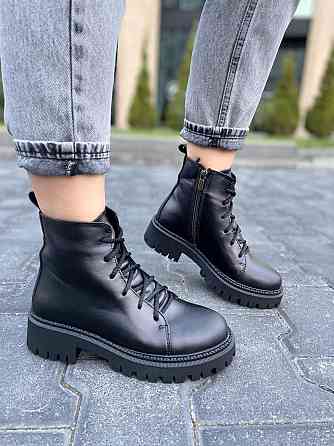 Astra Черевики жіночі G.S.V. ASTRA чорні натуральна шкіра зима висота 13 см (5183) 37р.38р.39р. Коломыя