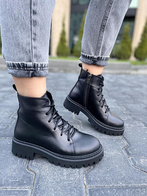 Astra Черевики жіночі G.S.V. ASTRA чорні натуральна шкіра зима висота 13 см (5183) 37р.38р.39р. Коломыя - изображение 3