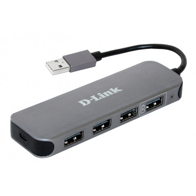 Концентратор D-Link DUB-H4 4xUSB2.0, USB2.0 (DUB-H4) Вінниця - фото 1