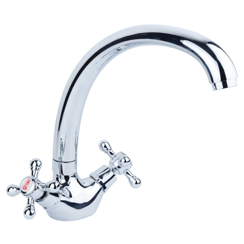 TAU Смеситель s70 ½" для кухни гусак ухо на гайке TAU VD-4B461C (9870110) Киев - изображение 1