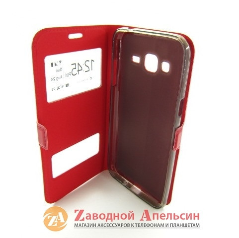 Чехол книга Samsung J3 J300 J310 J320 Smart Case red Одесса - изображение 9