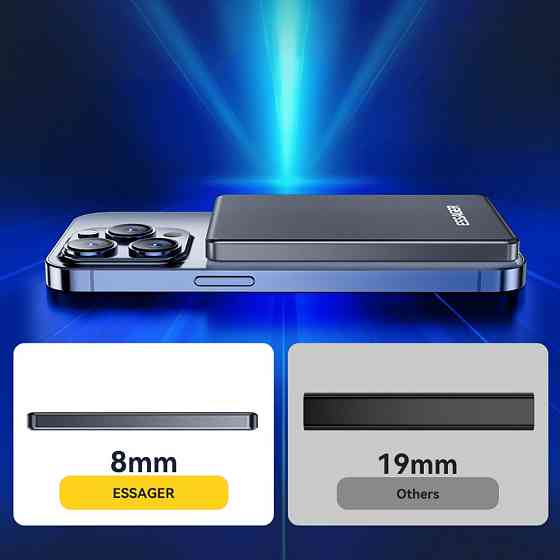 Універсальна мобільна батарея Essager Cross-Border 5000 mAh 20 W Magsafe/PD/QC3.0 Grey (EDY5K-YJ0A-Z) ( 14397 ) Харьков