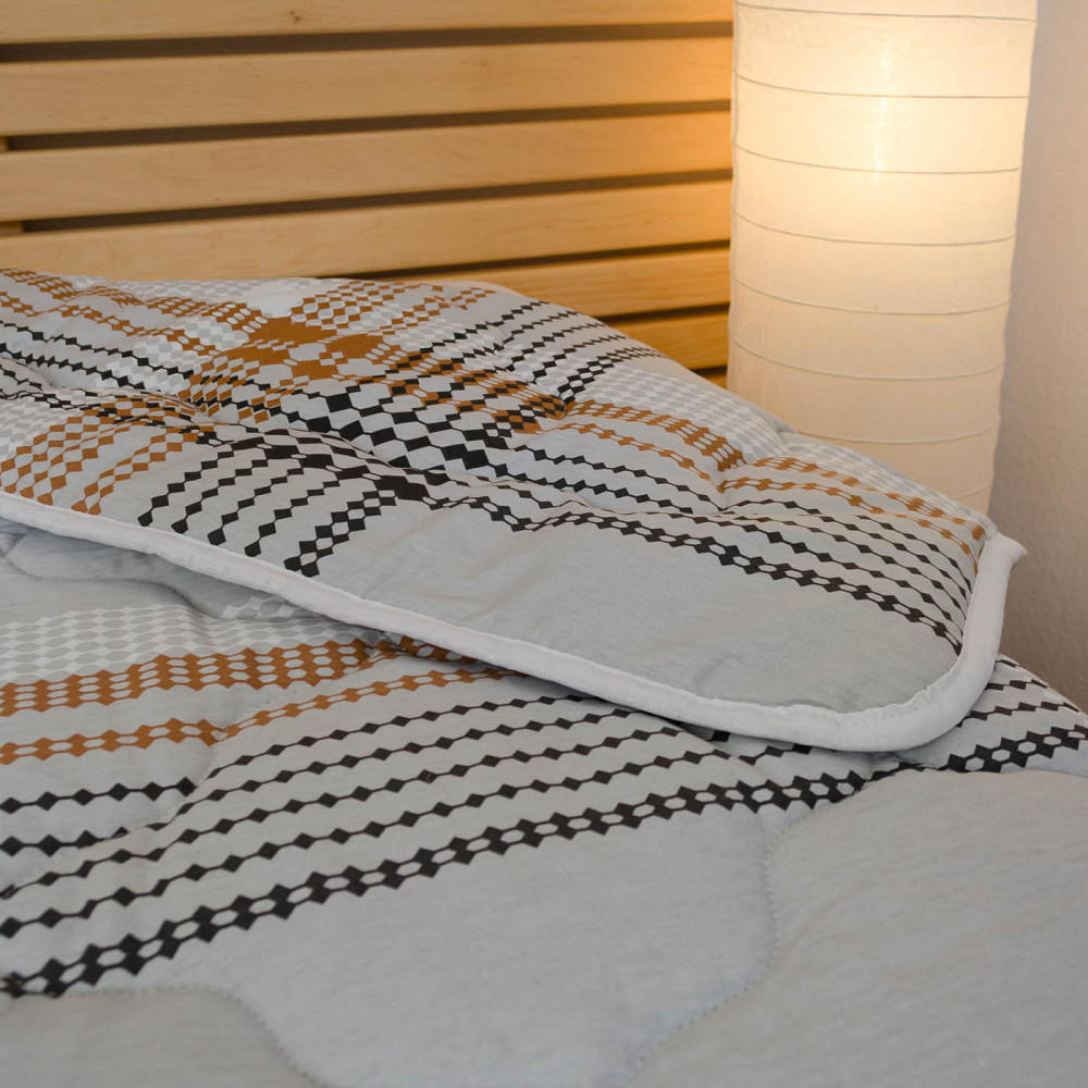 Одеяло конопляное зимнее Сатин Горес YouStar евро 200х210 см (Серый) Сумы - изображение 8