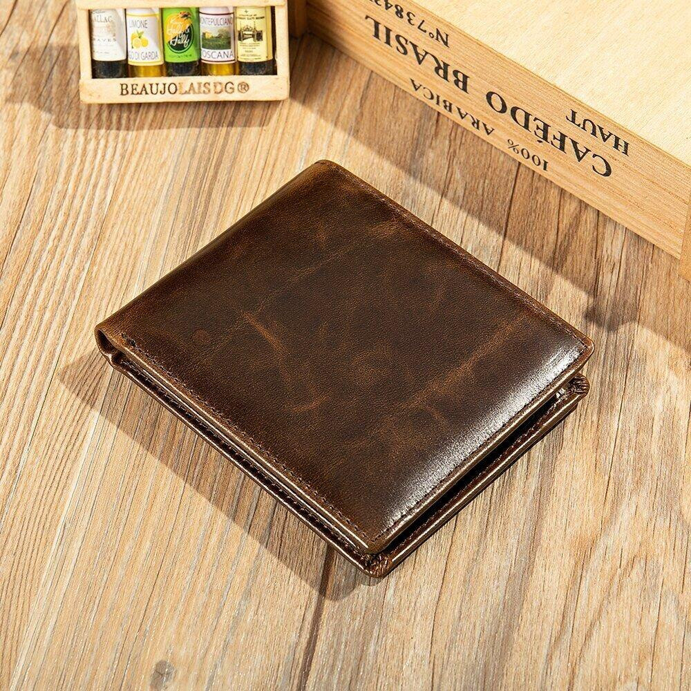 Портмоне шкіряне компактне Коричневе (Vintage) Київ - фото 1