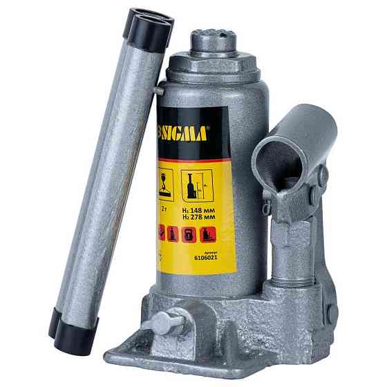 Sigma Домкрат гидравлический бутылочный 2т H 148-278мм Standard SIGMA (6106021) Коломия