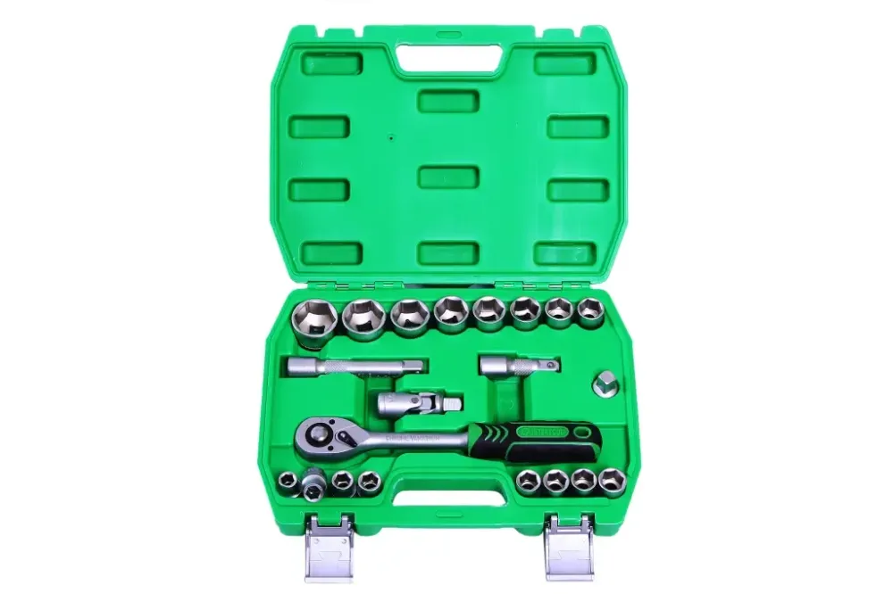 Набір голівок 1/2 6-г. 21 ед. Intertool 10-32м з трещетою, 2удлін., карданом в чемодані. Вінниця - фото 1