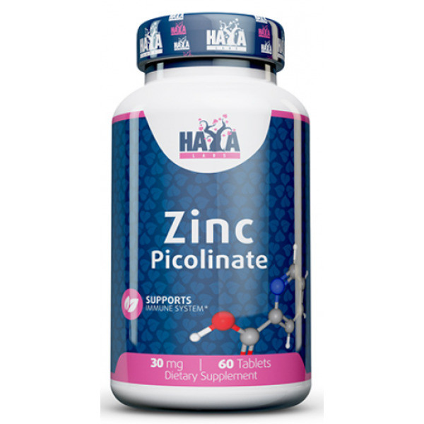 Цинк Haya Labs Zinc Picolinate 30 mg 60 Tabs Луцьк - фото 1
