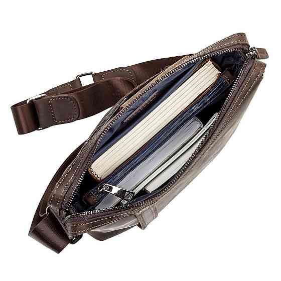 Сумка чоловіча SHVIGEL 11099 шкіряна Коричнева Київ