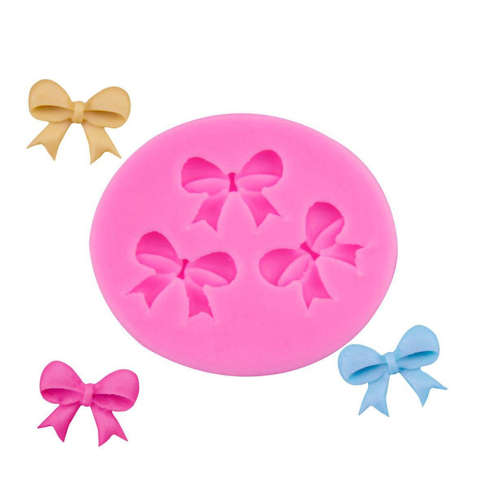 Молд силіконовий Бантики 58 на 50 мм рожевий Київ - фото 7