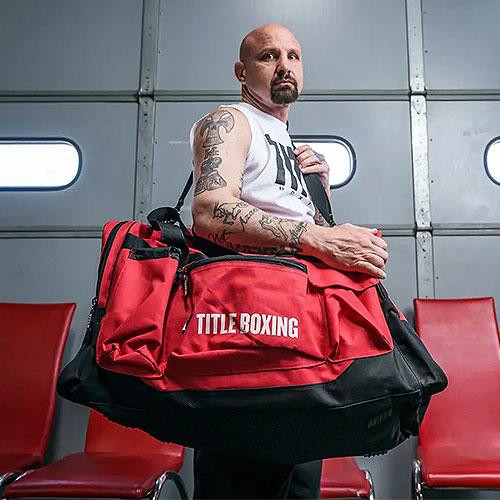 Спортивная сумка TITLE Boxing красная тканевая для спортзала на 70 литров городская дорожная Киев - изображение 1
