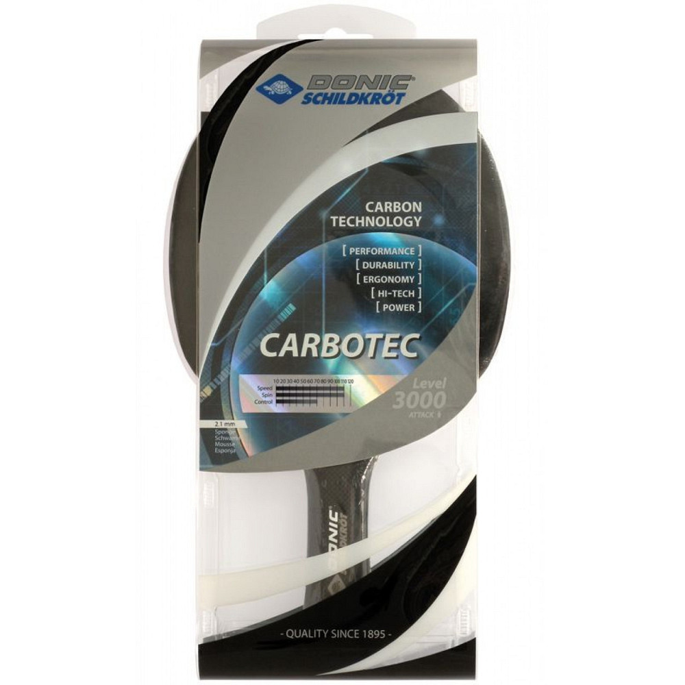 Ракетка настольный теннис Donic Carbotec Level 3000 Вишнёвое - изображение 1