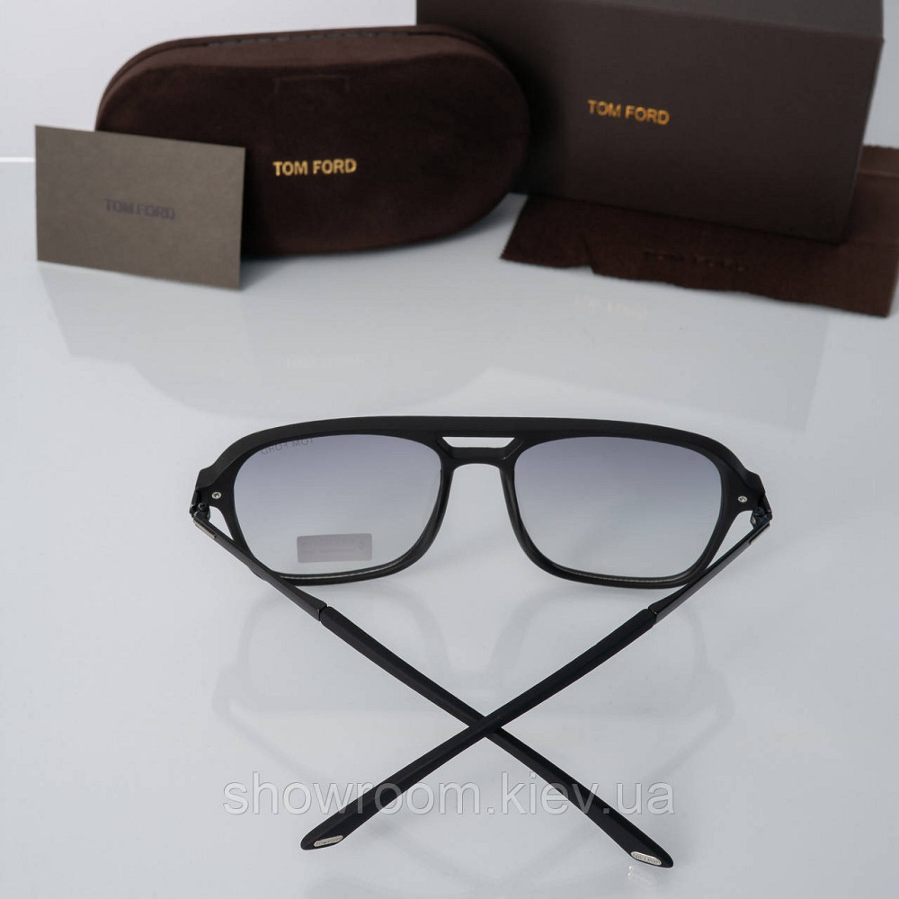 Чоловічі сонцезахисні фотохромні окуляри хамелеони Tom Ford (1821) black Київ - фото 2