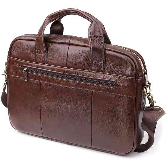 Стильный портфель для мужчин из натуральной кожи Vintage 23040 Коричневый Киев