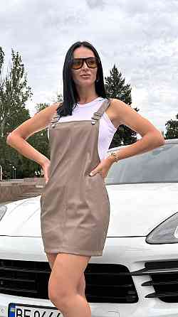 Сарафан из экокожи 