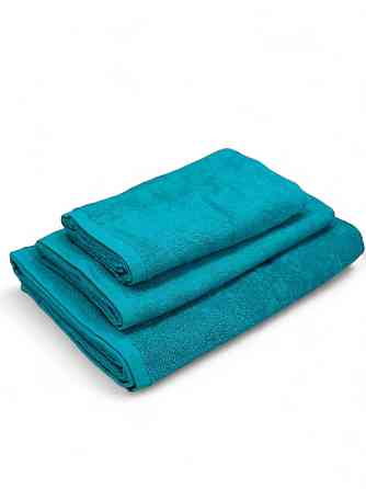 Комплект полотенец однотонных Ideal Textile 40х70+50х90+70х140 см 400 г/м2 (56860941) Бірюзовий Черновцы