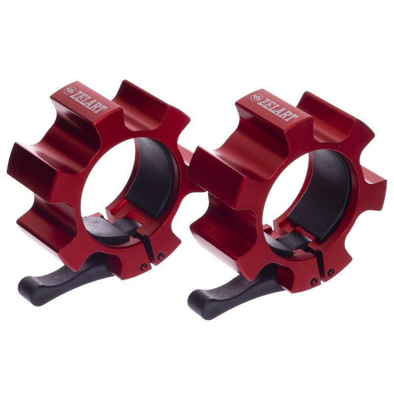 Замки для грифа з фіксатором Zelart-5109 2 шт 50 мм червоний Київ - фото 4