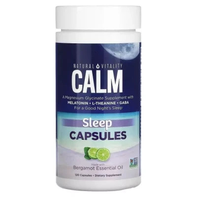 Мінерали Natural Vitality Спокійний сон з ефірною олією бергамота, CALM, Sleep Capsules wi (PTG-04361) Вінниця - фото 1