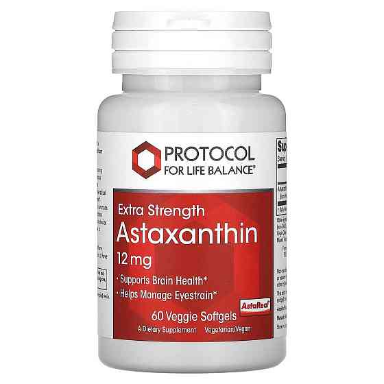 Астаксантин Protocol for Life Balance Astaxanthin 12 мг 60 гел капс Киев