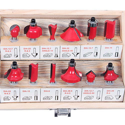 Набор фрез по дереву 12 шт в деревянном футляре Киев - изображение 2