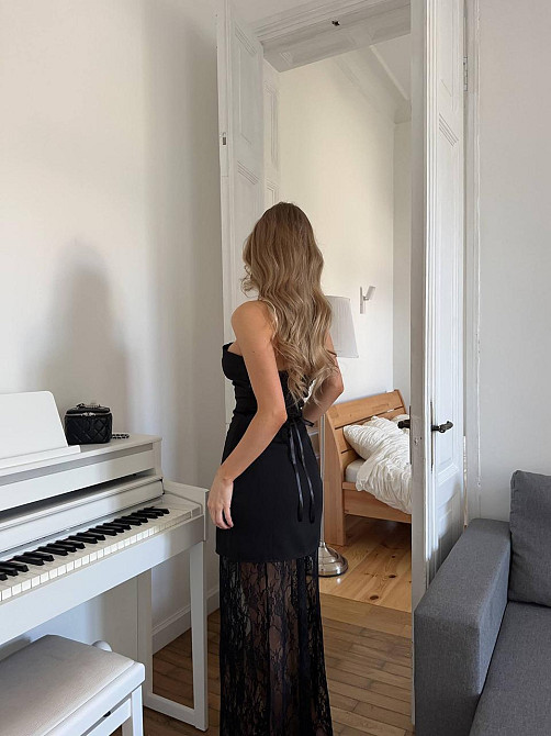 Жіноча вечірня корсетна сукня на шнуровці + спідниця костюмний трикотаж + мереживо Одеса - фото 9