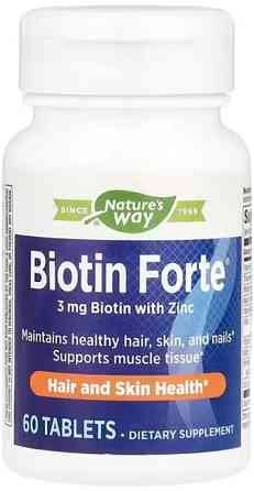 Біотин форте з цинком Nature's Way Biotin Forte&reg with Zinc 3 мг 60 таб Київ