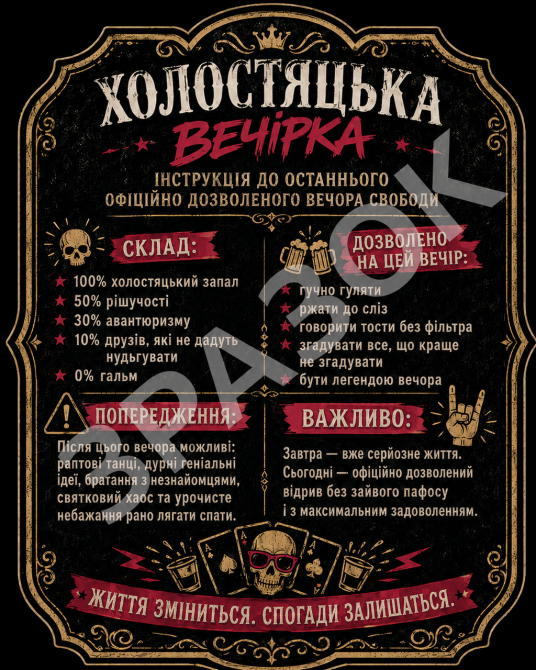Этикетки на бутылку для мальчишника, наклейки на алкоголь на холостяцкую вечеринку, именной подарок для друга Одесса - изображение 2