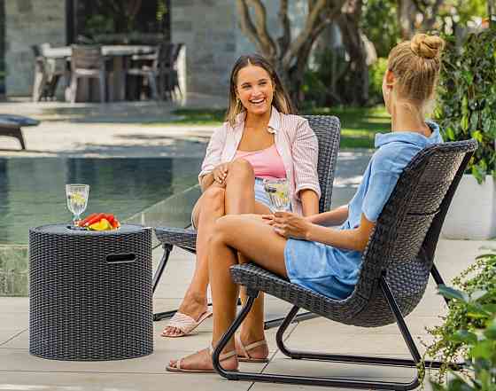 Стіл-скриня садова пластикова KETER COOL STOOL, коричнева Київ