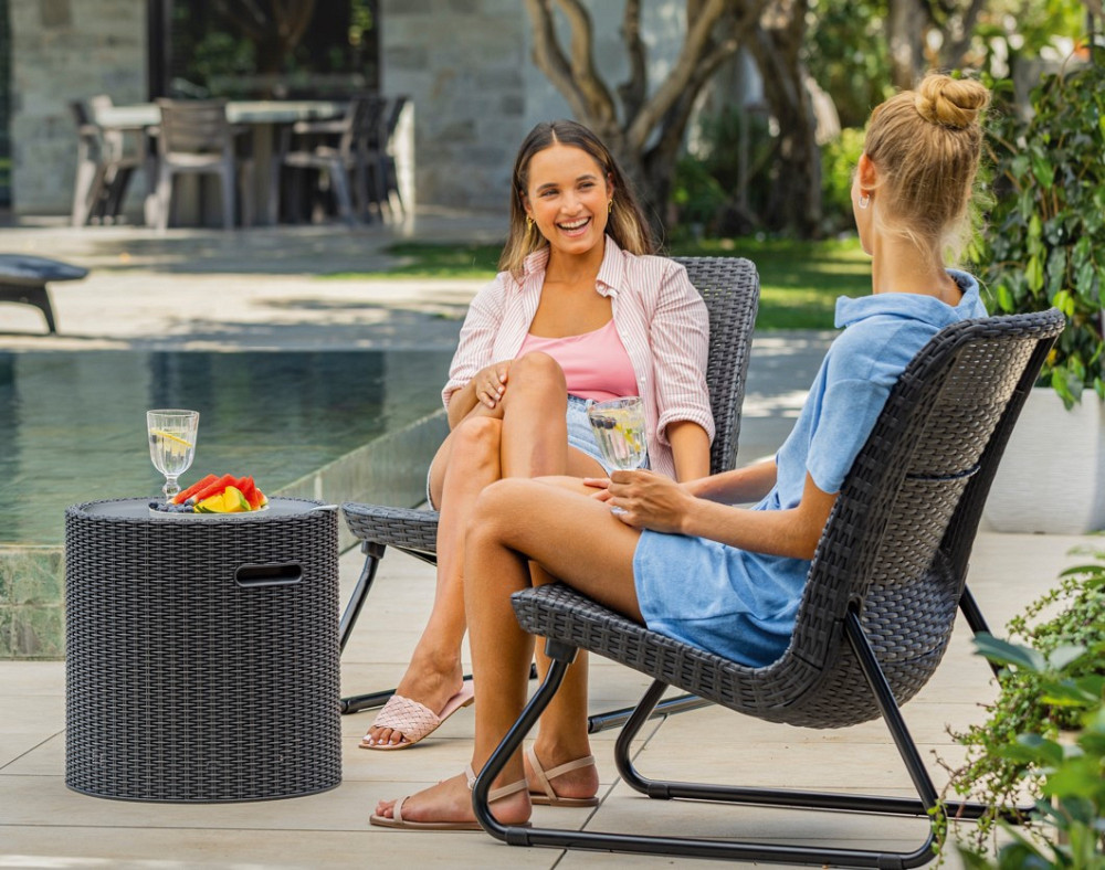 Стіл-скриня садова пластикова KETER COOL STOOL, коричнева Київ - фото 6