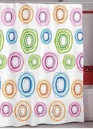 Штора для ванної тканинної Міранда Color Circle180 х 200 см Харків - фото 4