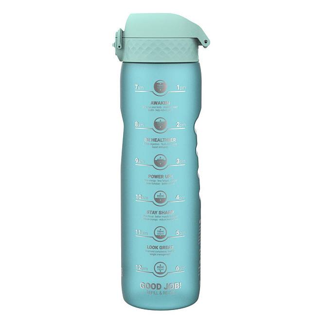 Пляшка для води ION8 1000 мл. BPA Free, Times To Drink, (ЕКО пляшка) BPA Free, Sonic Blue Каменское - изображение 1