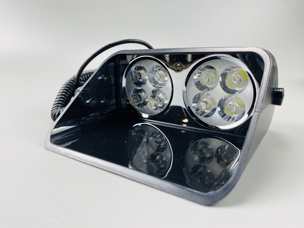 Маячок проблисковий автомобільний S8 стробоскоп мигалка 9-80V 8 led діодів білий спалах (під скло) Мукачево - фото 4