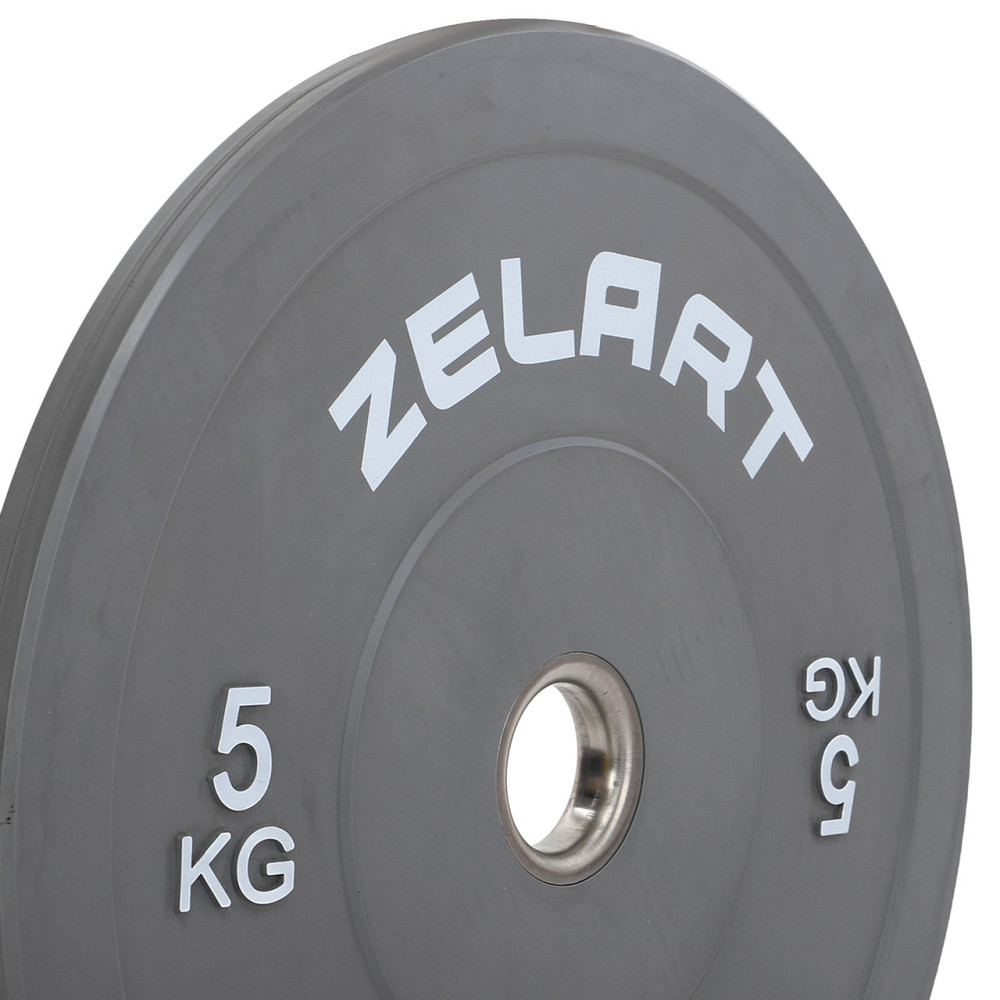 Блин (диск) бамперный для кроссфита резиновый 5 кг d-52мм Zelart-7797-5 Киев - изображение 4