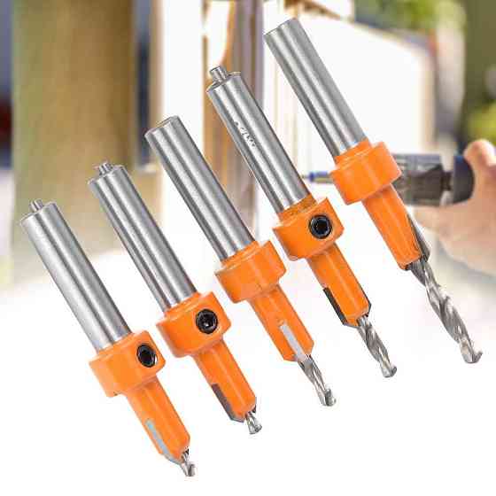 Набор сверл с зенковкой 5 шт, 2.8-4 мм, стальные Киев