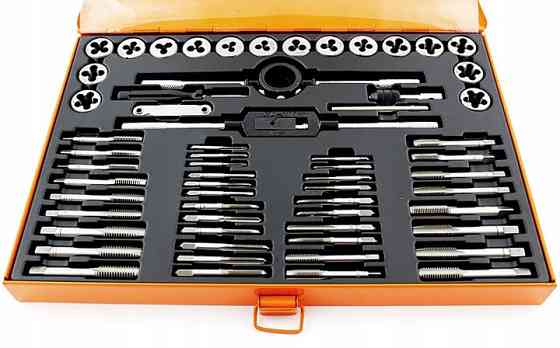 Набір мітчиків і плашок дрібні кроки 60 шт М3-М12 Richmann C9184 Коломыя