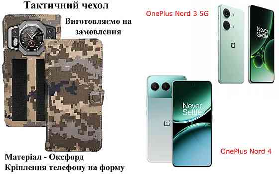 Тактический чехол для Motorola Moto Edge 60 Fusion, Moto Edge 60 Pro, крепится к снаряжению на липучке Киев