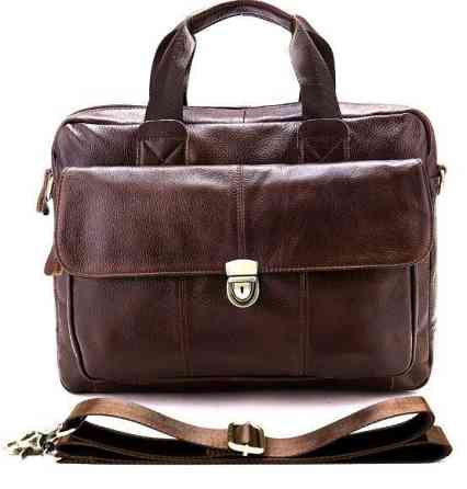 Сумка мужская кожаная горизонтального типа Vintage 14798 Коричневая Киев