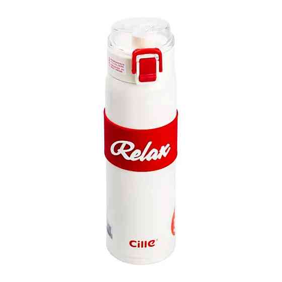 Термос Relax с поилкой с металлической колбой 520 мл Белый HP17304W Киев