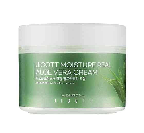 Зволожуючий крем для обличчя Aлoe Moisture Real Aloe Vera Cream Jigott 150 мл Київ
