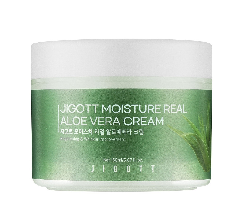 Увлажняющий крем для лица Алоэ Moisture Real Aloe Vera Cream Jigott 150 мл Киев - изображение 1