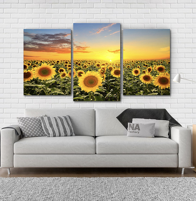 Модульна картина Природа Соняшники (53х100см) Art-51_3 Київ - фото 2