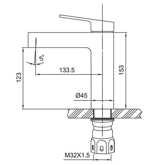 Змішувач для умивальника Koer KI-10016-02     ( KR4789 ) 33149 Харьков