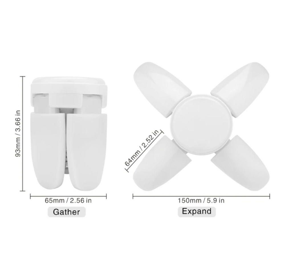 Светодиодная мини лампа Е27 раскладная 28 w холодный 6500к 85-265 v Киев - изображение 9