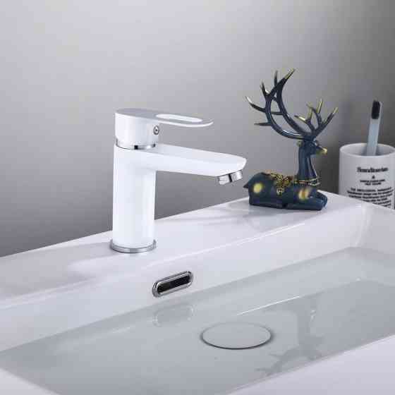 Змішувач для раковини Lidz Latwa 001 білий/хром Київ