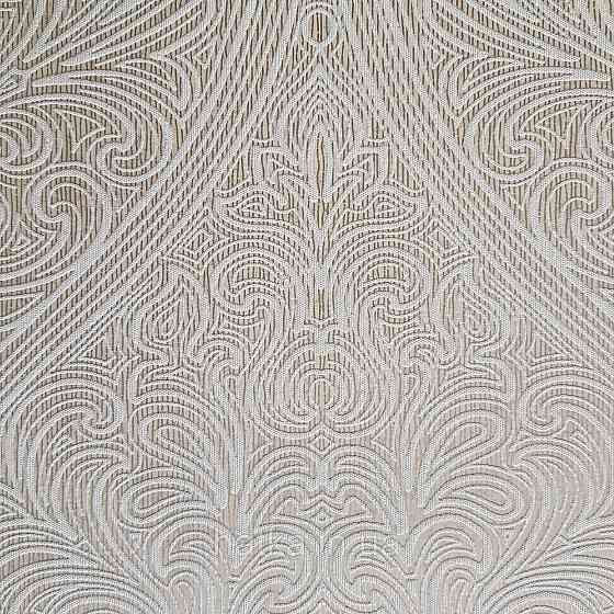 Шпалери метрові вінілові на флізелін Villa Marburg Lombardi вензель великий структурний білі на золотистому Київ