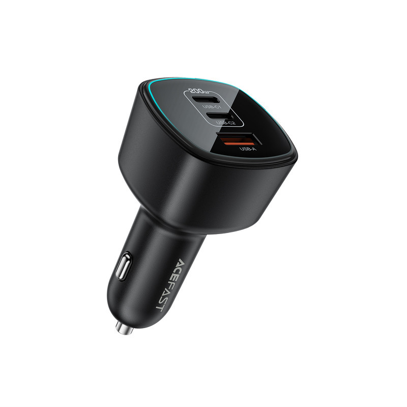 Автомобільний зарядний пристрій ACEFAST B18 200W(2USB-C+USB-A)fast car charger Black Одеса - фото 1