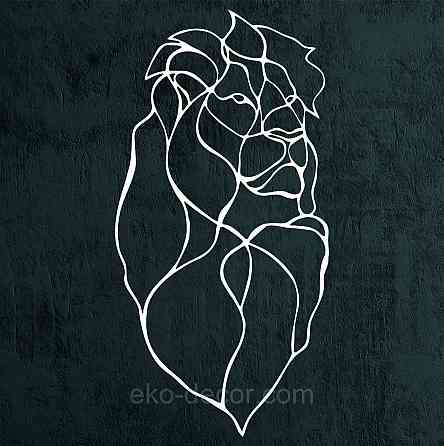 Настенный декор Панно «Лев» Декор на стену 90*45 см, Белый Киев