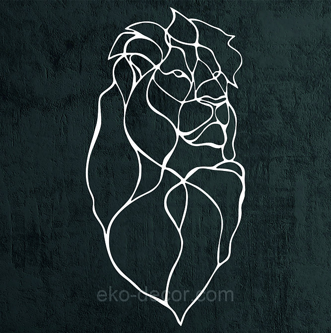 Настенный декор Панно «Лев» Декор на стену 90*45 см, Белый Киев - изображение 3